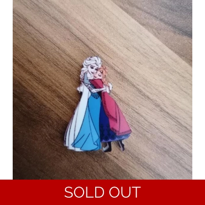 Disney Frozen - Elsa & Anna - Sisters - Hugging Single Pin Badge